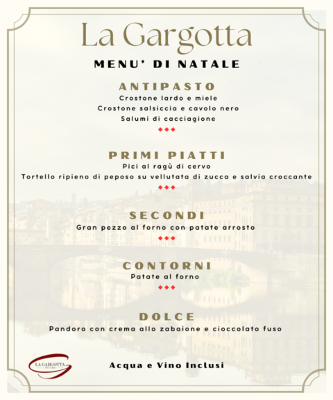 Menù di Natale - Trattoria La Gargotta